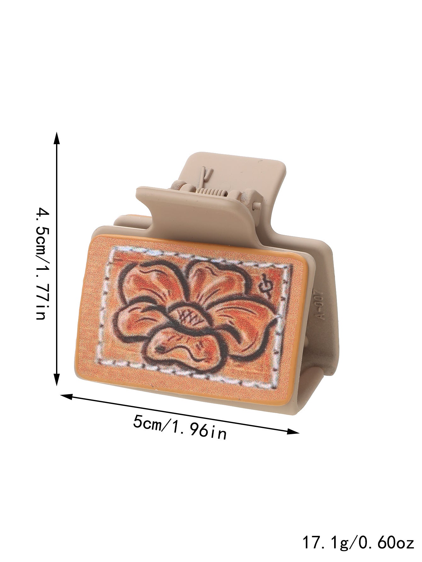 Western-style leather hairpin shark clip